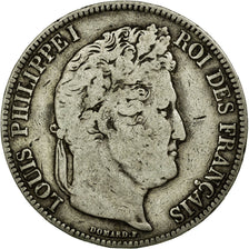 Moneta, Francia, Louis-Philippe, 5 Francs, 1840, Lille, B+, Argento, KM:749.13