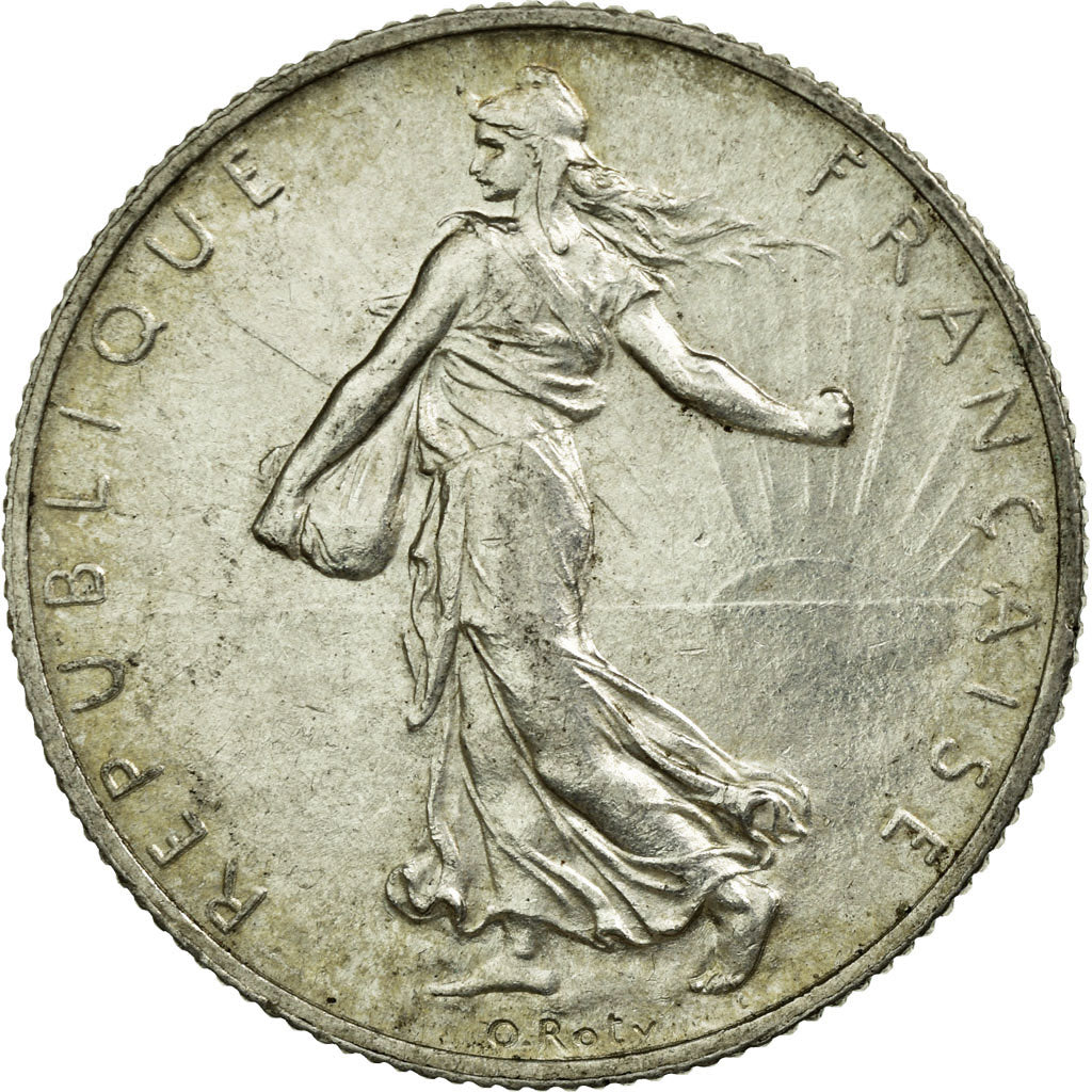 Coin, France, Semeuse, 2 Francs, 1915, Paris, AU(50-53), Silver, KM:845.1
