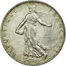 Coin, France, Semeuse, 2 Francs, 1915, Paris, AU(50-53), Silver, KM:845.1