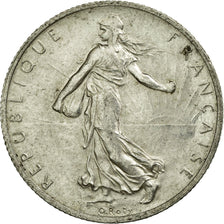 Coin, France, Semeuse, 2 Francs, 1916, Paris, AU(50-53), Silver, KM:845.1