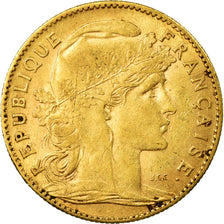 Coin, France, Marianne, 10 Francs, 1908, Paris, EF(40-45), Gold, KM:846