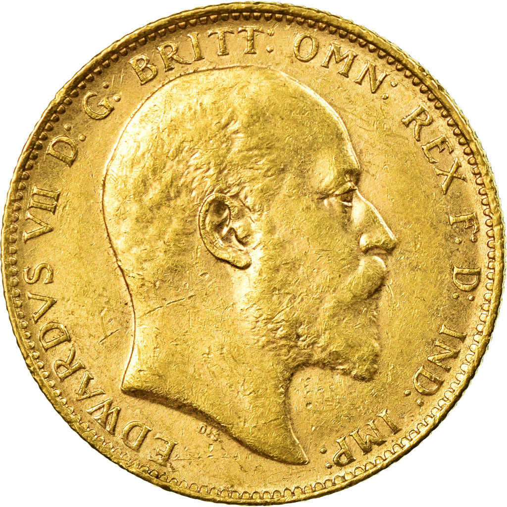Coin, Australia, Edward VII, Sovereign, 1902, Perth, AU(50-53), Gold, KM:15
