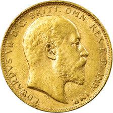 Coin, Australia, Edward VII, Sovereign, 1902, Perth, AU(50-53), Gold, KM:15