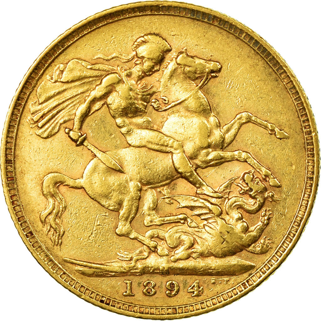 Monnaie, Australie, Victoria, Sovereign, 1894, Melbourne, TTB+, Or, KM:13