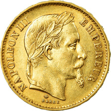 Coin, France, Napoleon III, 20 Francs, 1870, Paris, AU(50-53), Gold, KM 801.1