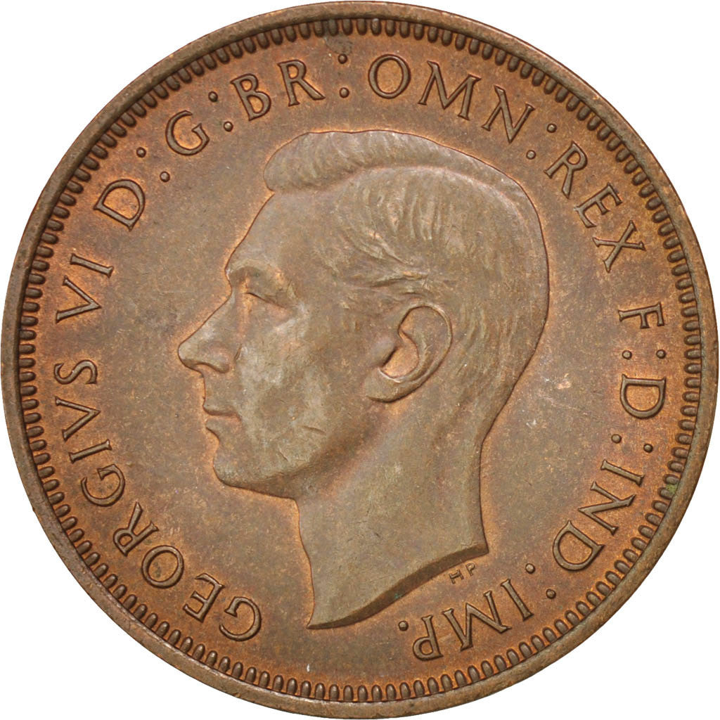 Moneta, Gran Bretagna, George VI, 1/2 Penny, 1938, SPL, Bronzo, KM:844