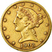 Coin, United States, Coronet Head, $5,1903, San Francisco, EF(40-45),Gold,KM 101