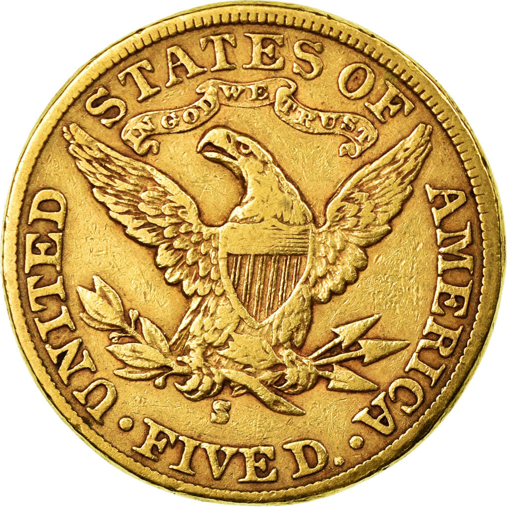 Coin, United States, Coronet Head, $5,1903, San Francisco, EF(40-45),Gold,KM 101