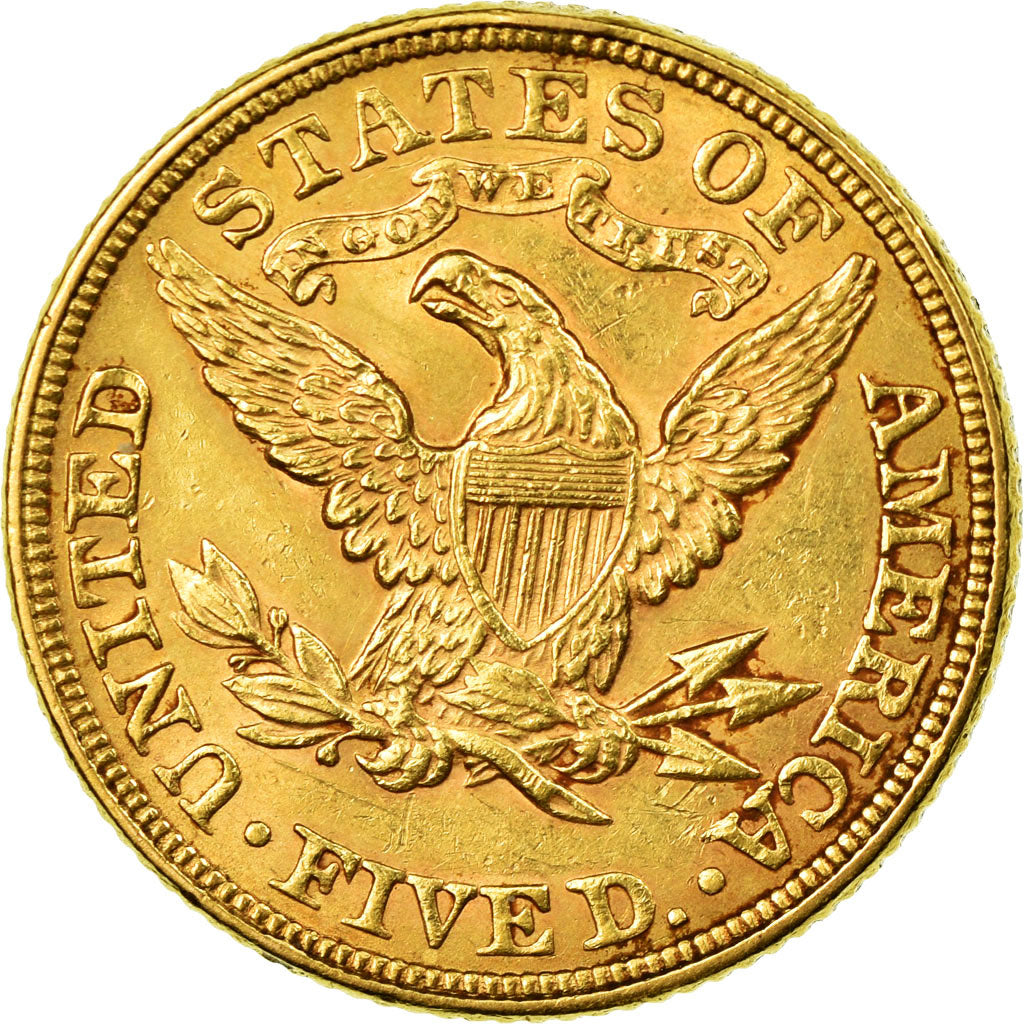 Monnaie, États-Unis, Coronet Head, $5, 1897, Philadelphie, TTB+, Or, KM 101