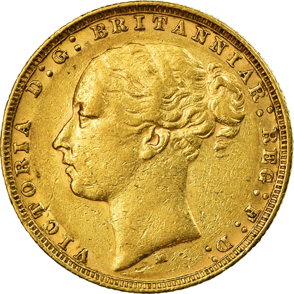 Coin, Australia, Victoria, Sovereign, 1879, Melbourne, AU(50-53), Gold, KM:7