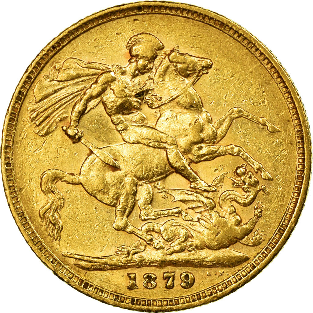 Coin, Australia, Victoria, Sovereign, 1879, Melbourne, AU(50-53), Gold, KM:7