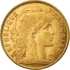 Munten, Frankrijk, Marianne, 10 Francs, 1910, Paris, ZF+, Goud, KM:846