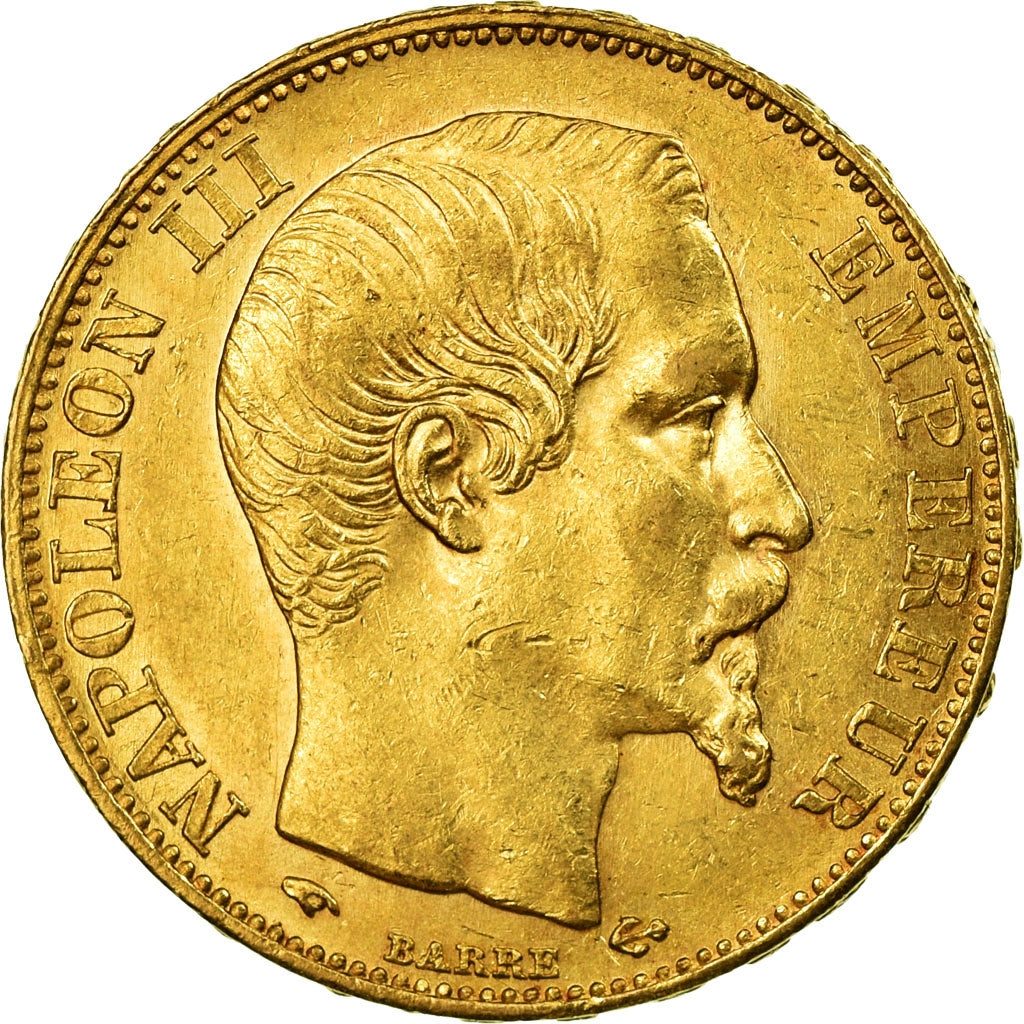 Coin, France, Napoleon III, 20 Francs, 1859, Paris, AU(50-53), Gold, KM 781.1