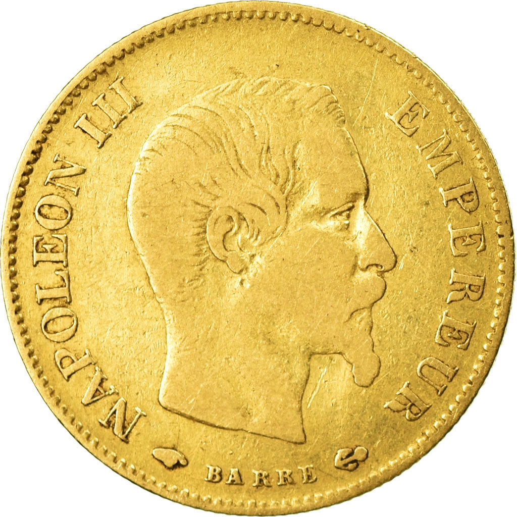 Munten, Frankrijk, Napoleon III,10 Francs, 1859, Paris,Goud, FR+,KM 784.3