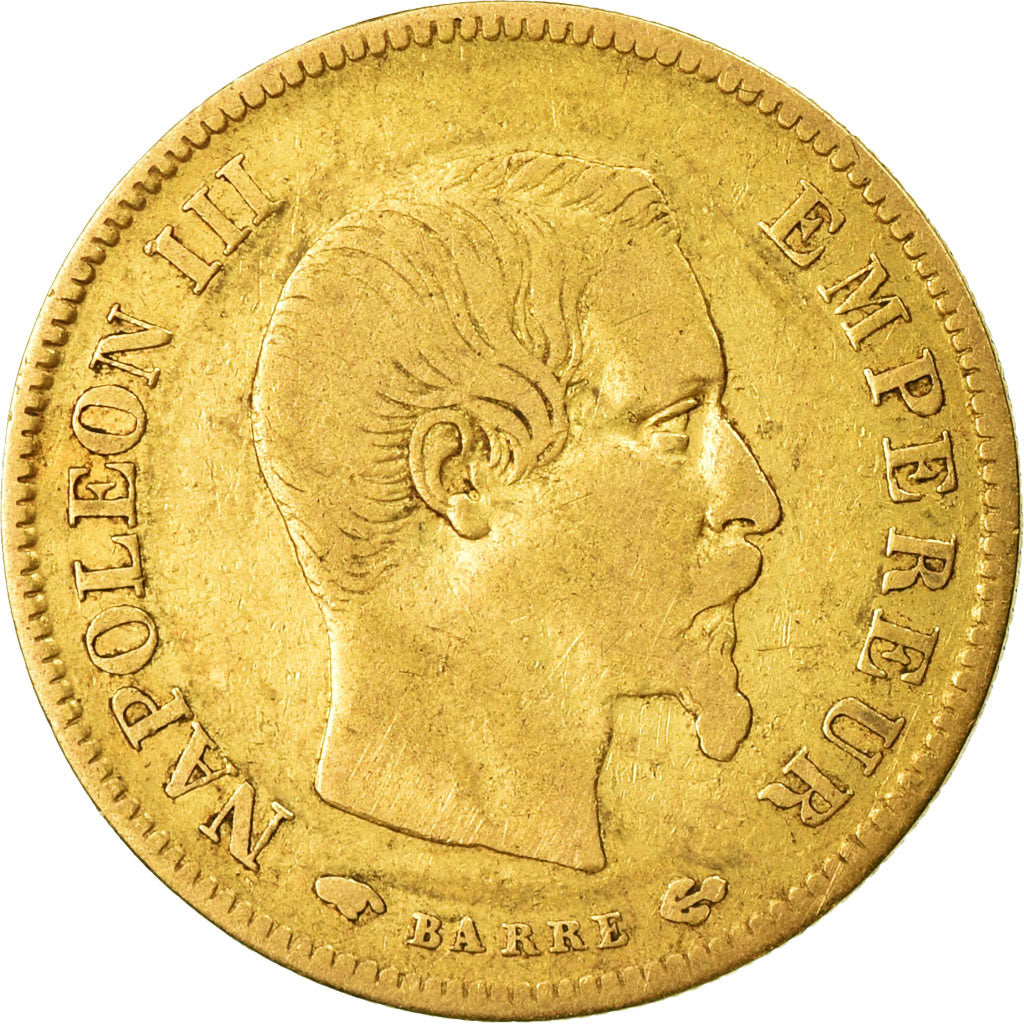 Moeda, França, Napoleon III, 10 Francs, 1857, Paris, VF(30-35), KM 784.3