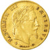 Moneda, Francia, Napoleon III, 5 Francs, 1867, Strasbourg, MBC, Oro, KM 803.2