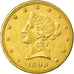 Moeda, Estados Unidos da América, Coronet Head, $10, 1893, Philadelphia, KM 102