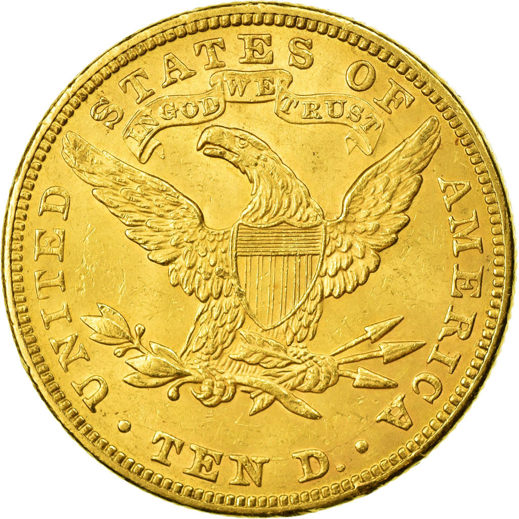 Moeda, Estados Unidos da América, Coronet Head, $10, 1893, Philadelphia, KM 102