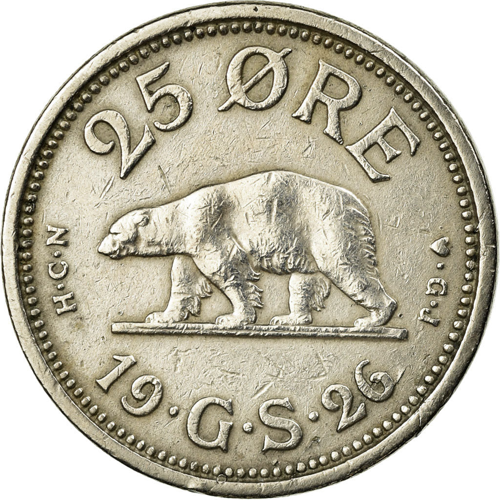 Coin, Greenland, 25 Öre, 1926, EF(40-45), Copper-nickel, KM:5