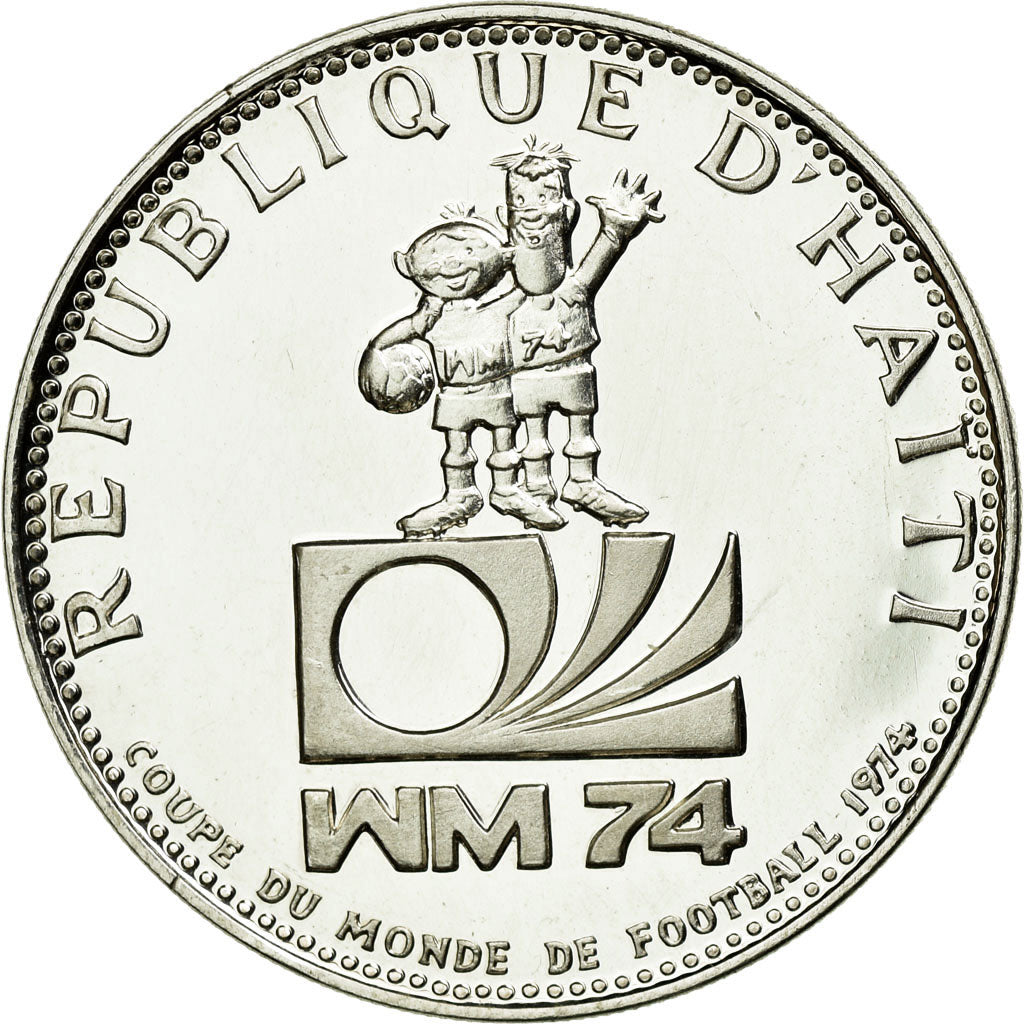 Coin, Haiti, 25 Gourdes, 1975, MS(60-62), Silver, KM:103
