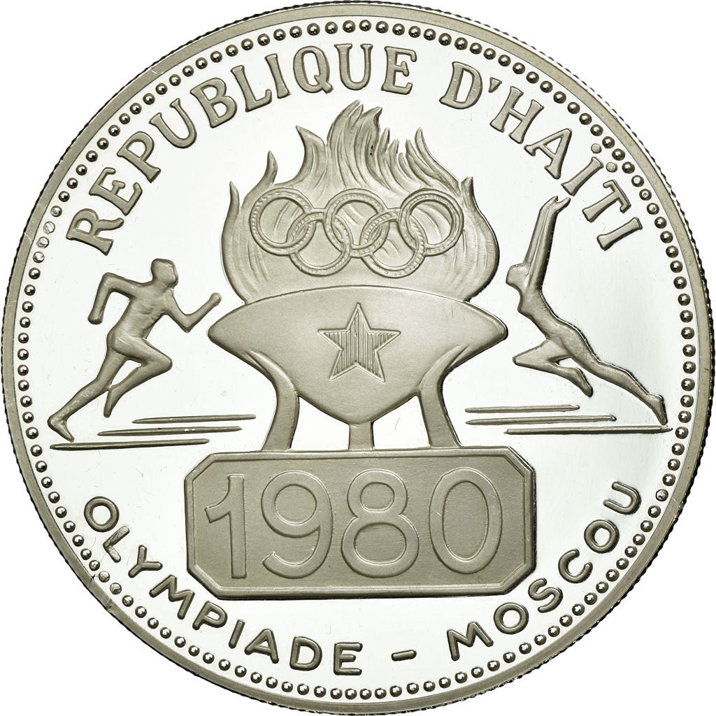 Coin, Haiti, 50 Gourdes, 1977, MS(65-70), Silver, KM:129