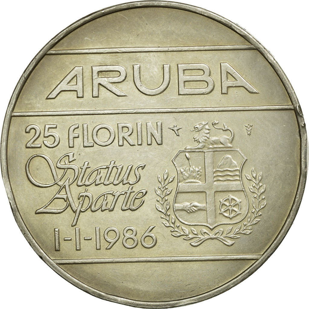 Monnaie, Aruba, 25 Florin, 1986, Utrecht, TTB, Argent, KM:7