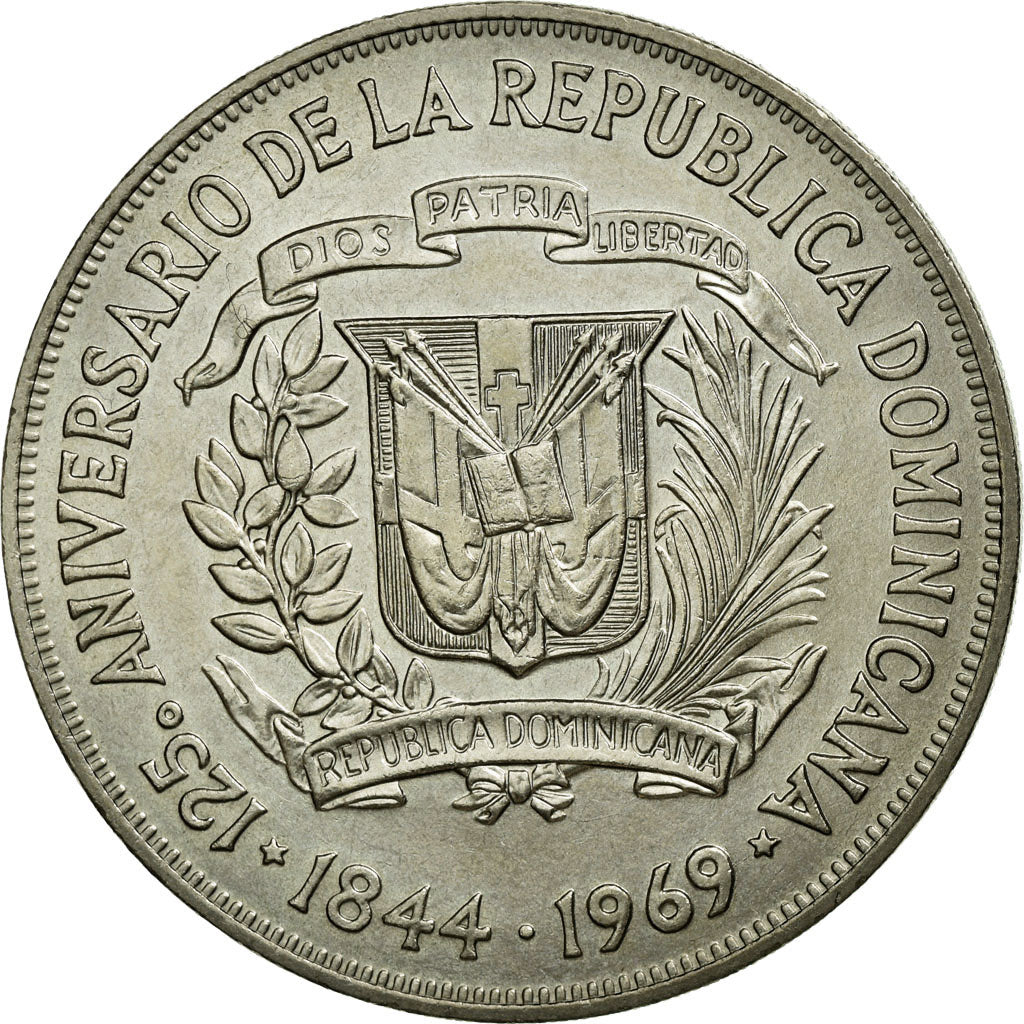 Monnaie, Dominican Republic, Peso, 1969, SUP, Copper-nickel, KM:33