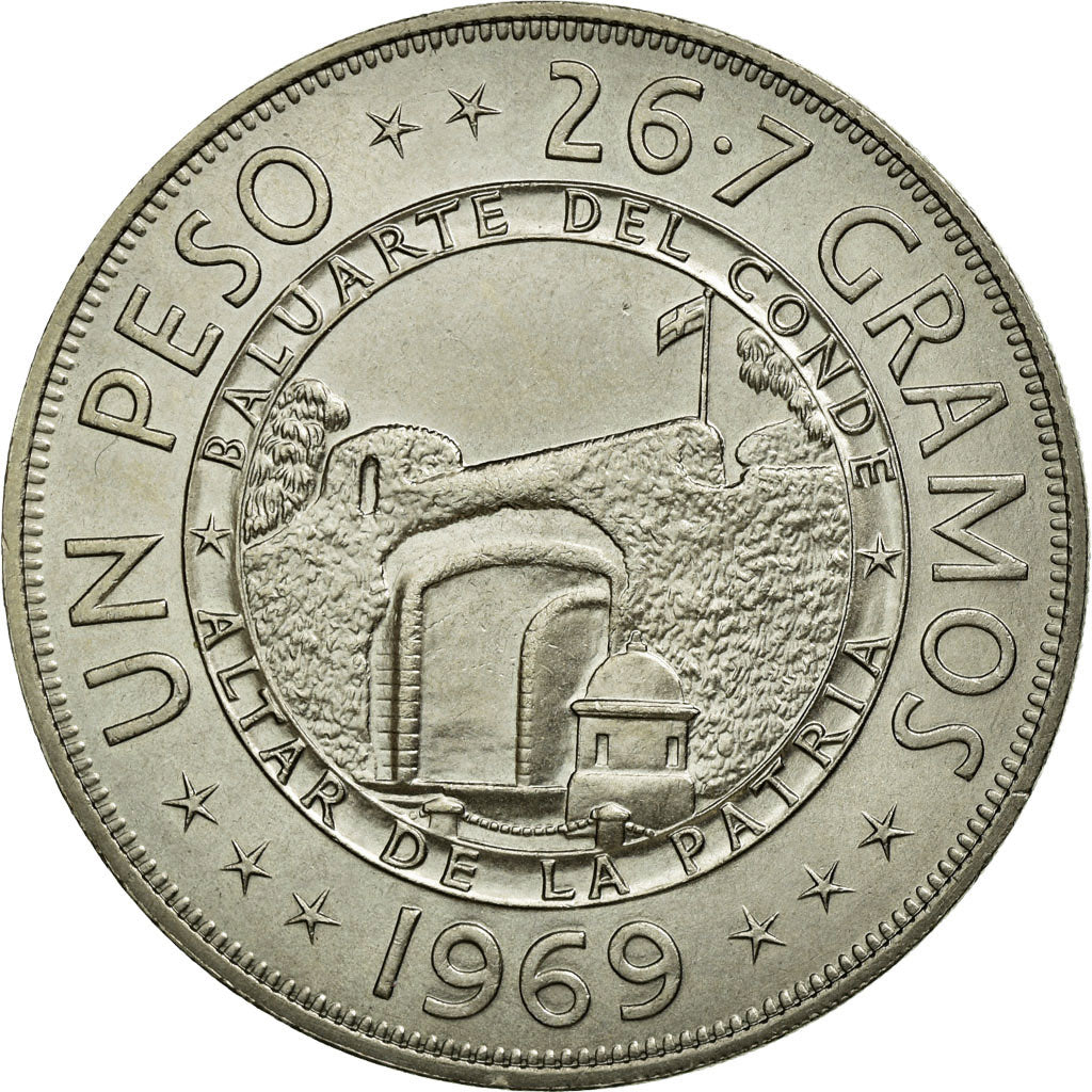 Monnaie, Dominican Republic, Peso, 1969, SUP, Copper-nickel, KM:33