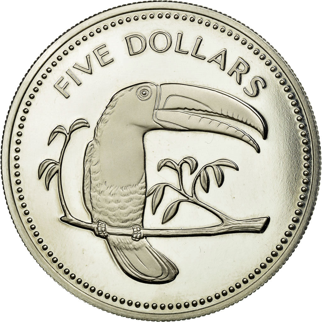 Coin, Belize, 5 Dollars, 1979, Franklin Mint, MS(65-70), Copper-nickel, KM:44