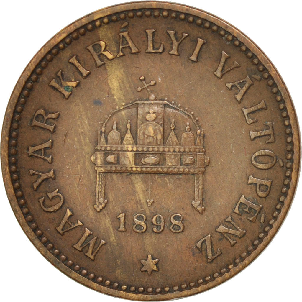 Ungheria, Franz Joseph I, 2 Filler, 1896, Kormoczbanya, BB, Bronzo, KM:481