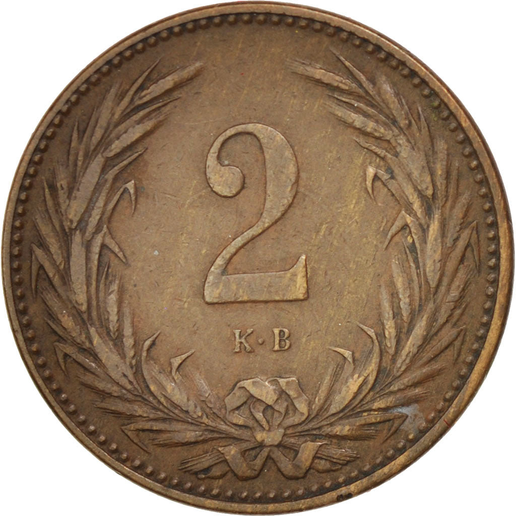 Ungheria, Franz Joseph I, 2 Filler, 1896, Kormoczbanya, BB, Bronzo, KM:481