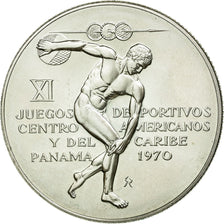 Coin, Panama, 5 Balboas, 1970, U.S. Mint, MS(60-62), Silver, KM:28