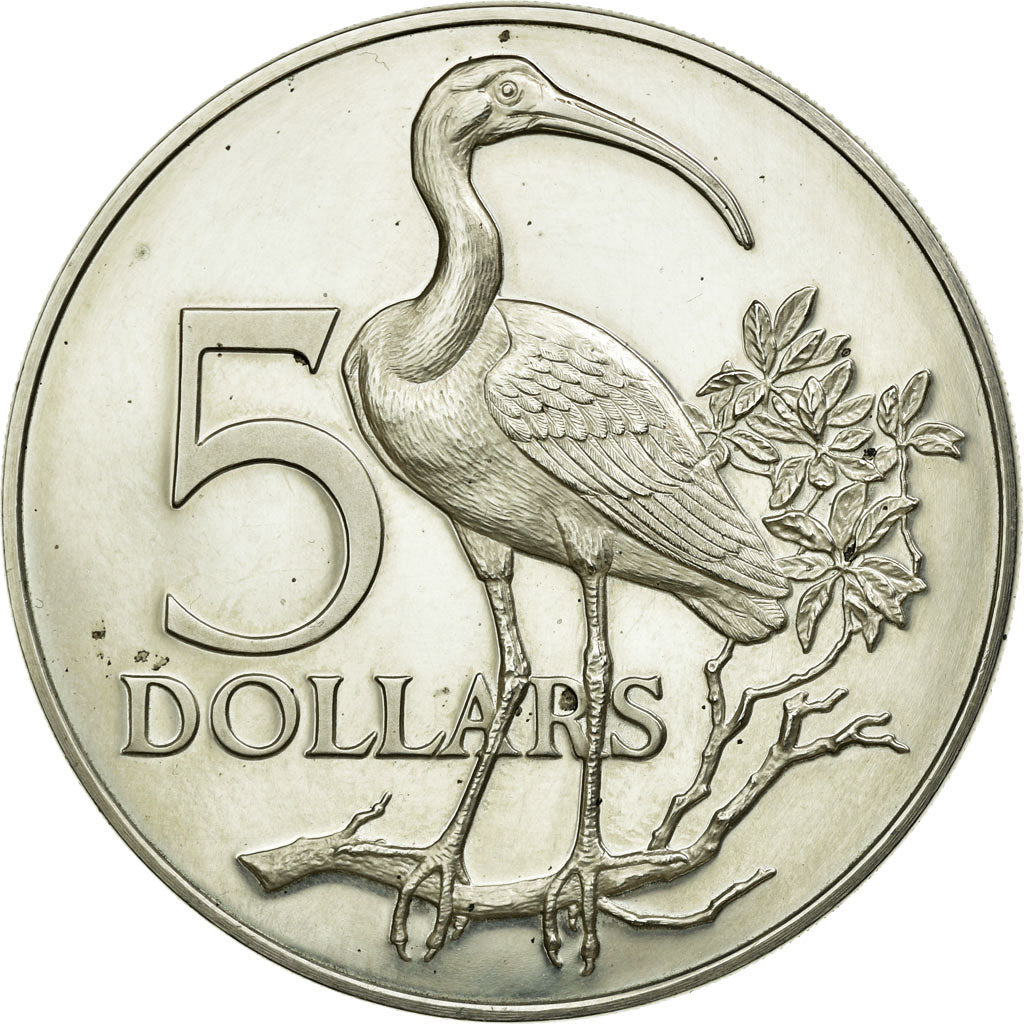 Coin, TRINIDAD & TOBAGO, 5 Dollars, 1978, Franklin Mint, MS(63), Silver, KM:35a