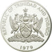Coin, TRINIDAD & TOBAGO, 10 Dollars, 1981, Franklin Mint, MS(64), Silver, KM:40a