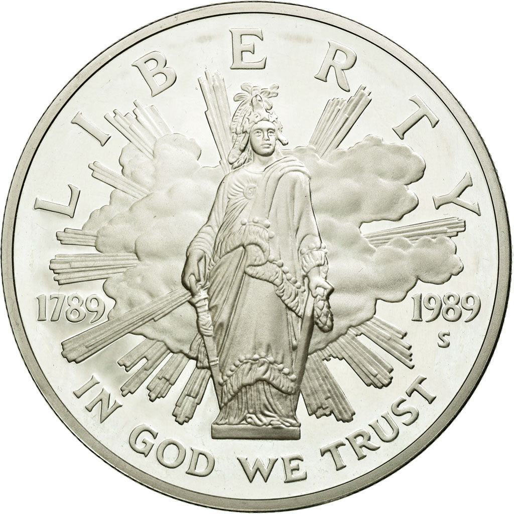 Coin, United States, Dollar, 1989, U.S. Mint,San Francisco,MS(63),Silver,KM 225