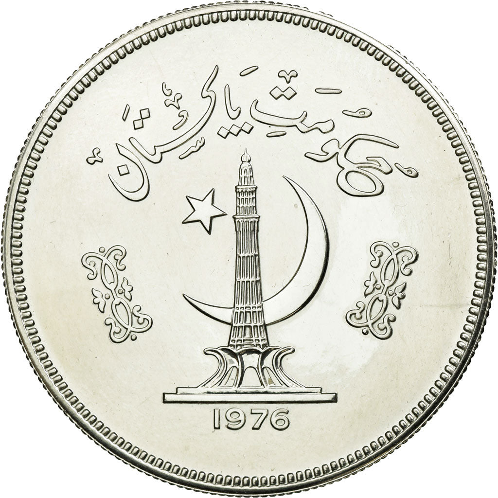 Coin, Pakistan, 100 Rupees, 1976, MS(60-62), Silver, KM:40