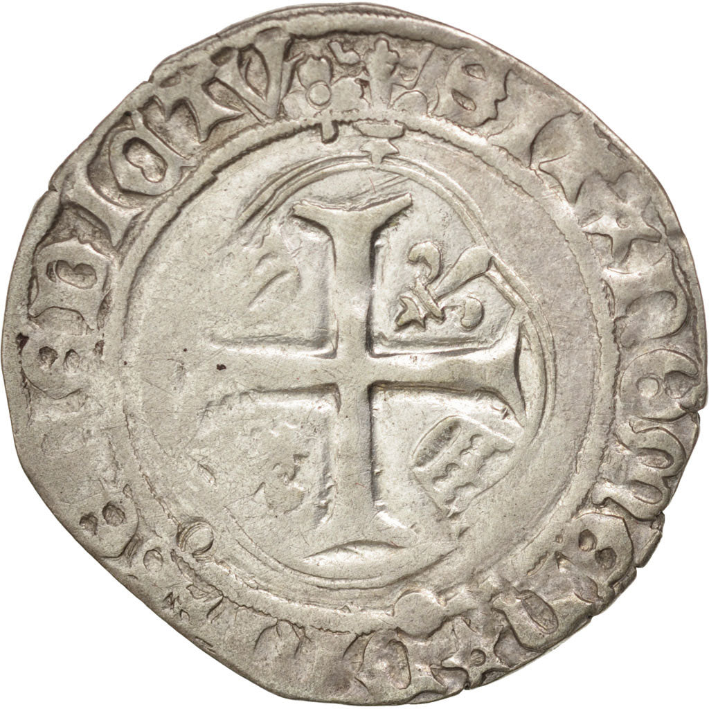 Coin, France, Douzain, 1498, La Rochelle, EF(40-45), Billon, Duplessy:664