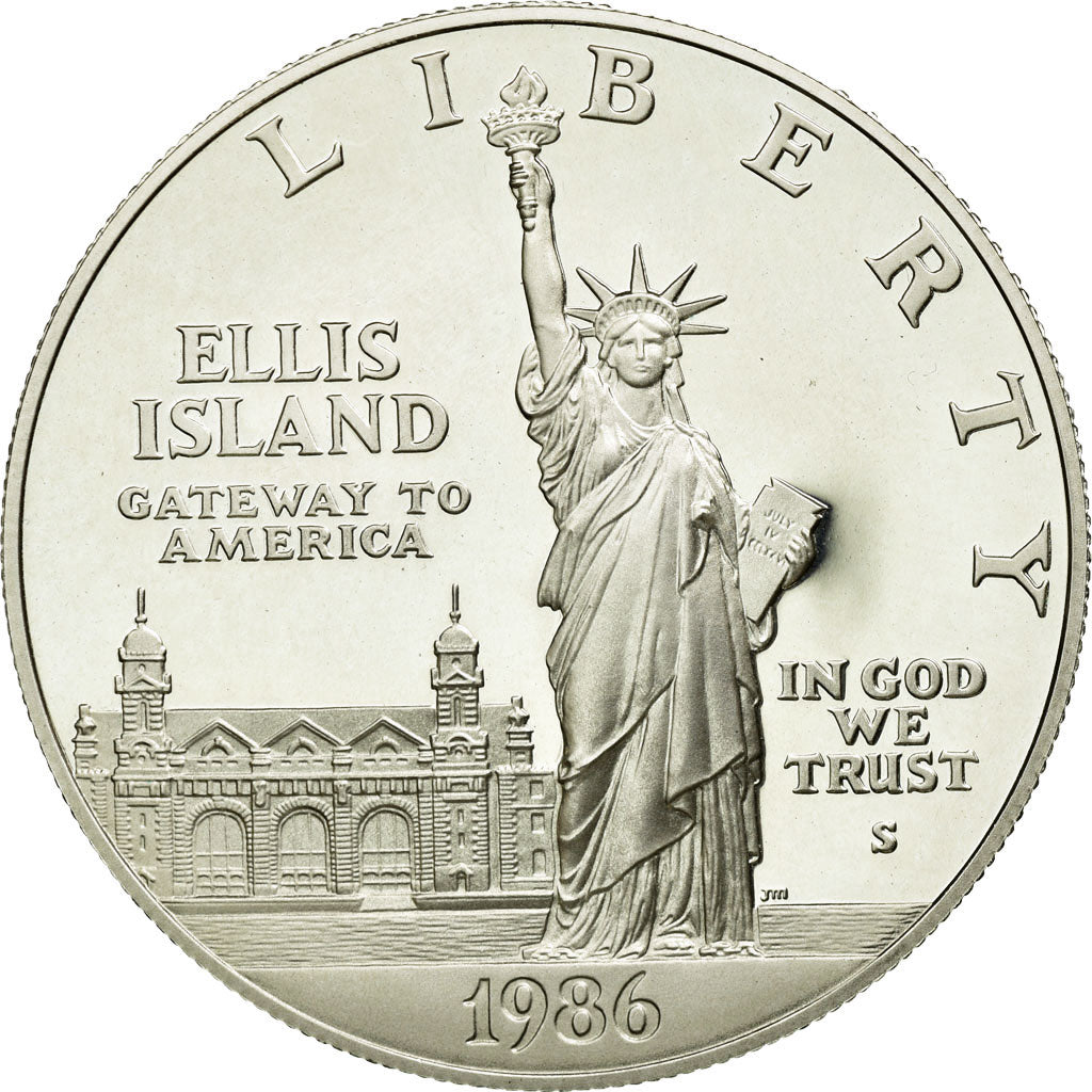 Coin, United States, Dollar, 1986, U.S. Mint, San Francisco,MS(63),Silver,KM 214