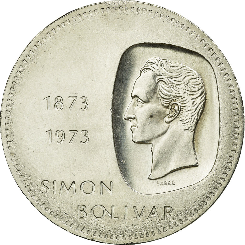 Coin, Venezuela, 10 Bolívares, 1973, Ontario, MS(60-62), Silver, KM:45