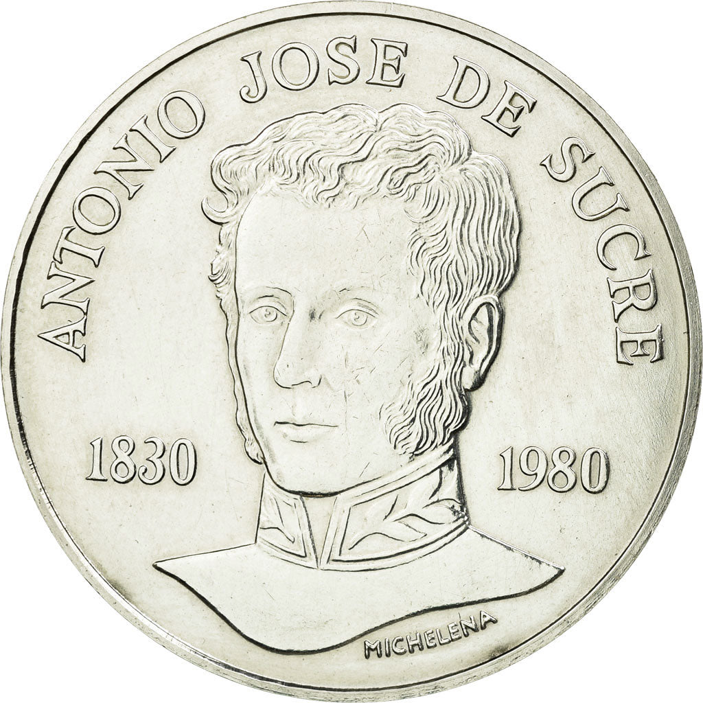 Moneda, Venezuela, 75 Bolivares, 1980, British Royal Mint, SC, Plata, KM:55