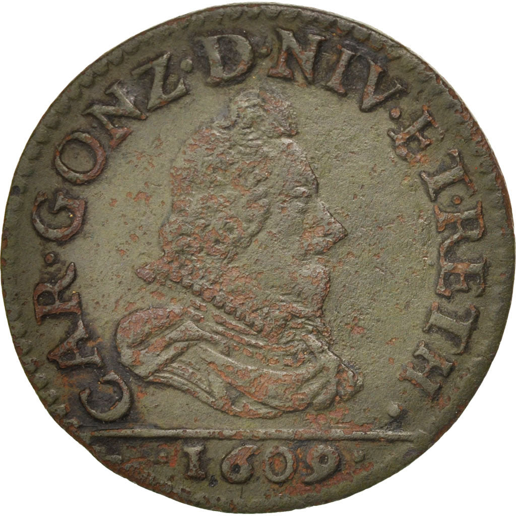 Francia, Liard, 1609, Charleville, BB+, Rame, C2G:284