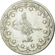 Coin, Turkey, Abdul Aziz, 20 Kurush, 1861, Qustantiniyah,EF(40-45),Silver,KM 693