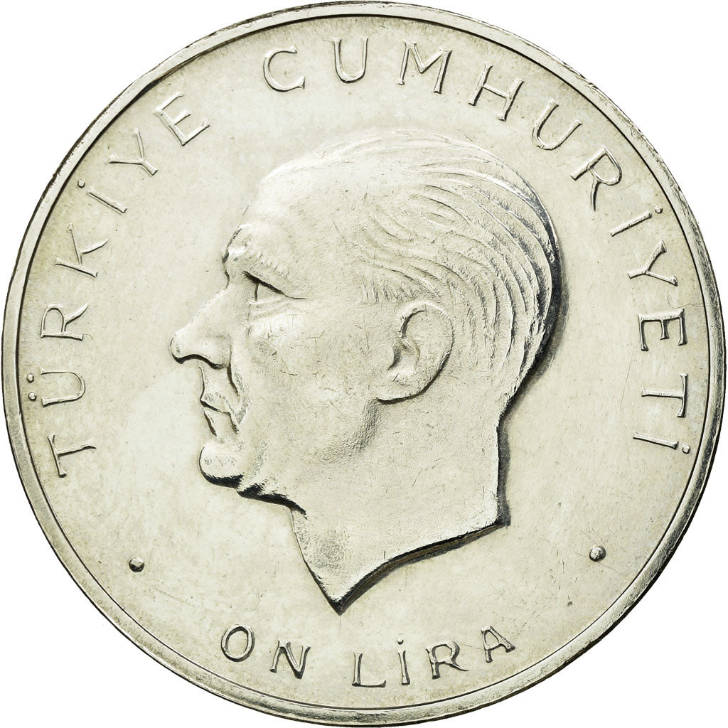Coin, Turkey, 10 Lira, 1960, AU(50-53), Silver, KM:894
