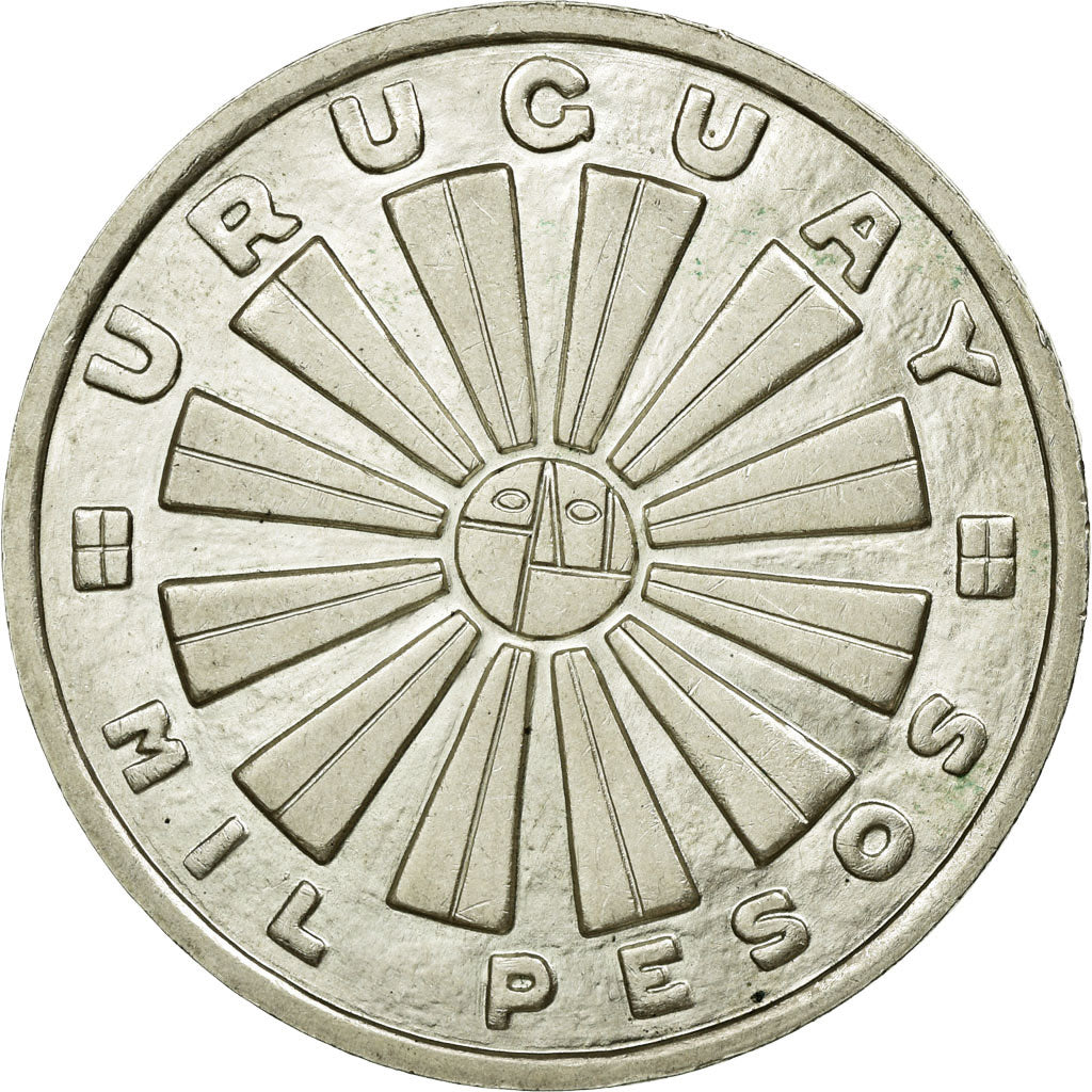 Coin, Uruguay, 1000 Pesos, 1969, Santiago, AU(55-58), KM 55