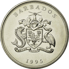 Coin, Barbados, 5 Dollars, 1995, MS(64), Silver, KM:62a