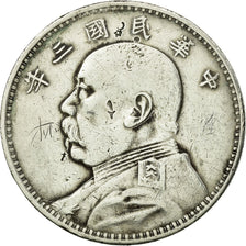 Moneda, CHINA, REPÚBLICA DE, Dollar, Yuan, 1914, MBC, Plata, KM:329