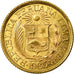 Coin, Peru, 1/2 Libra, Pound, 1965, MS(60-62), Gold, KM:209