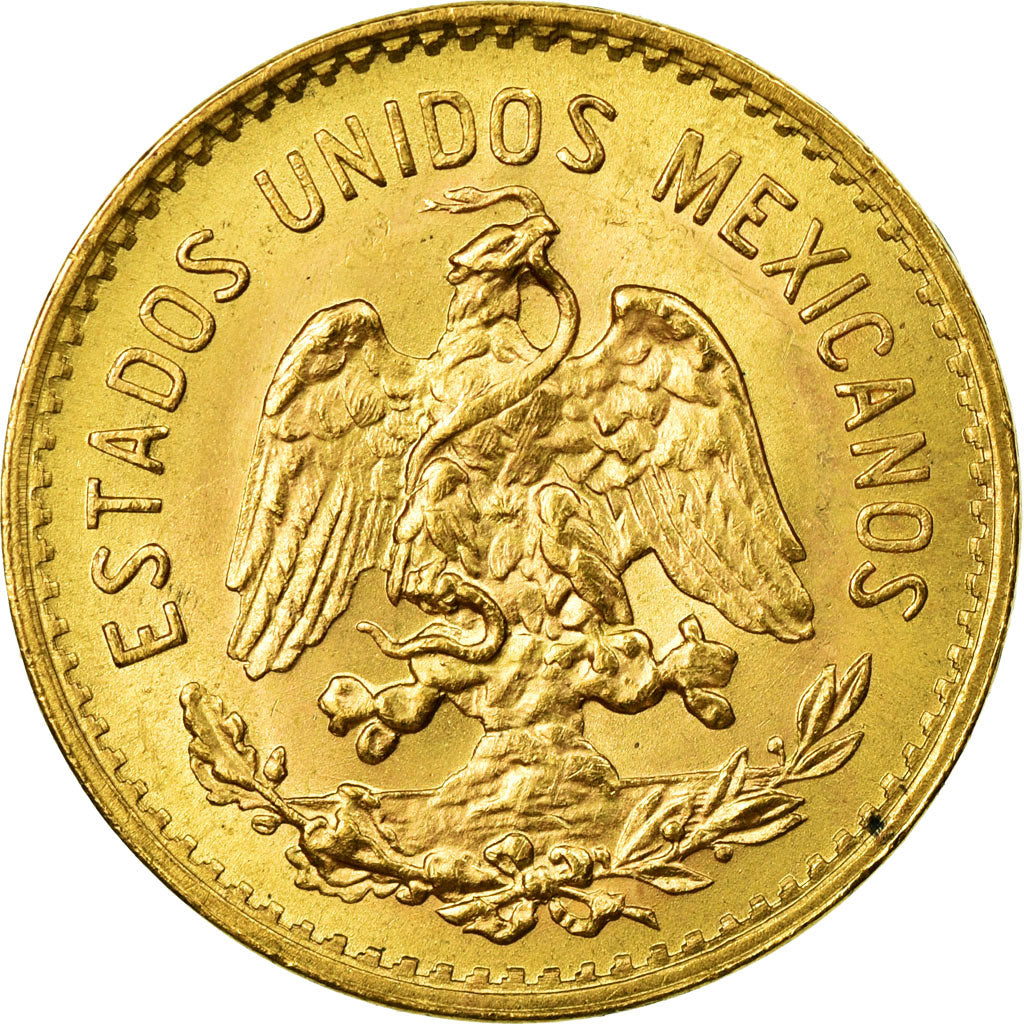 Moneda, México, 5 Pesos, 1955, Mexico City, EBC+, Oro, KM:464