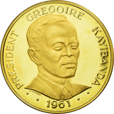 Moeda, Ruanda, 100 Francs, 1965, MS(63), Dourado, KM:4