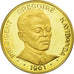 Moeda, Ruanda, 100 Francs, 1965, MS(63), Dourado, KM:4